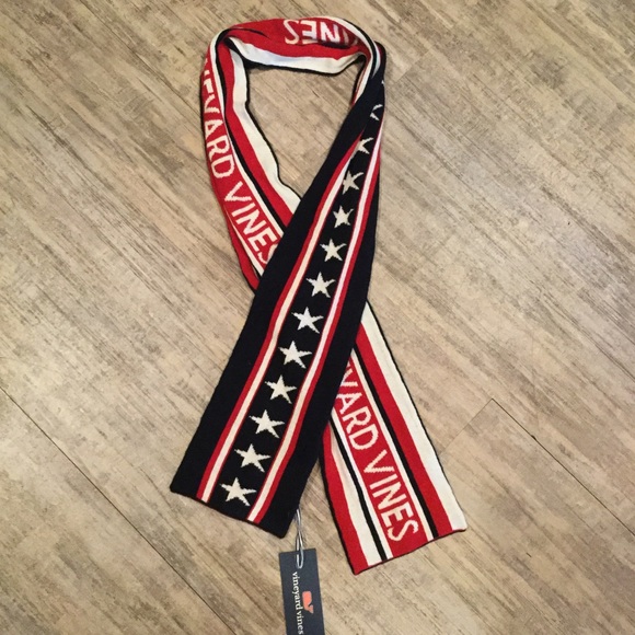 NWT Vineyard Vines Boys Red Blue Hat & Scarf Set - Picture 8 of 10